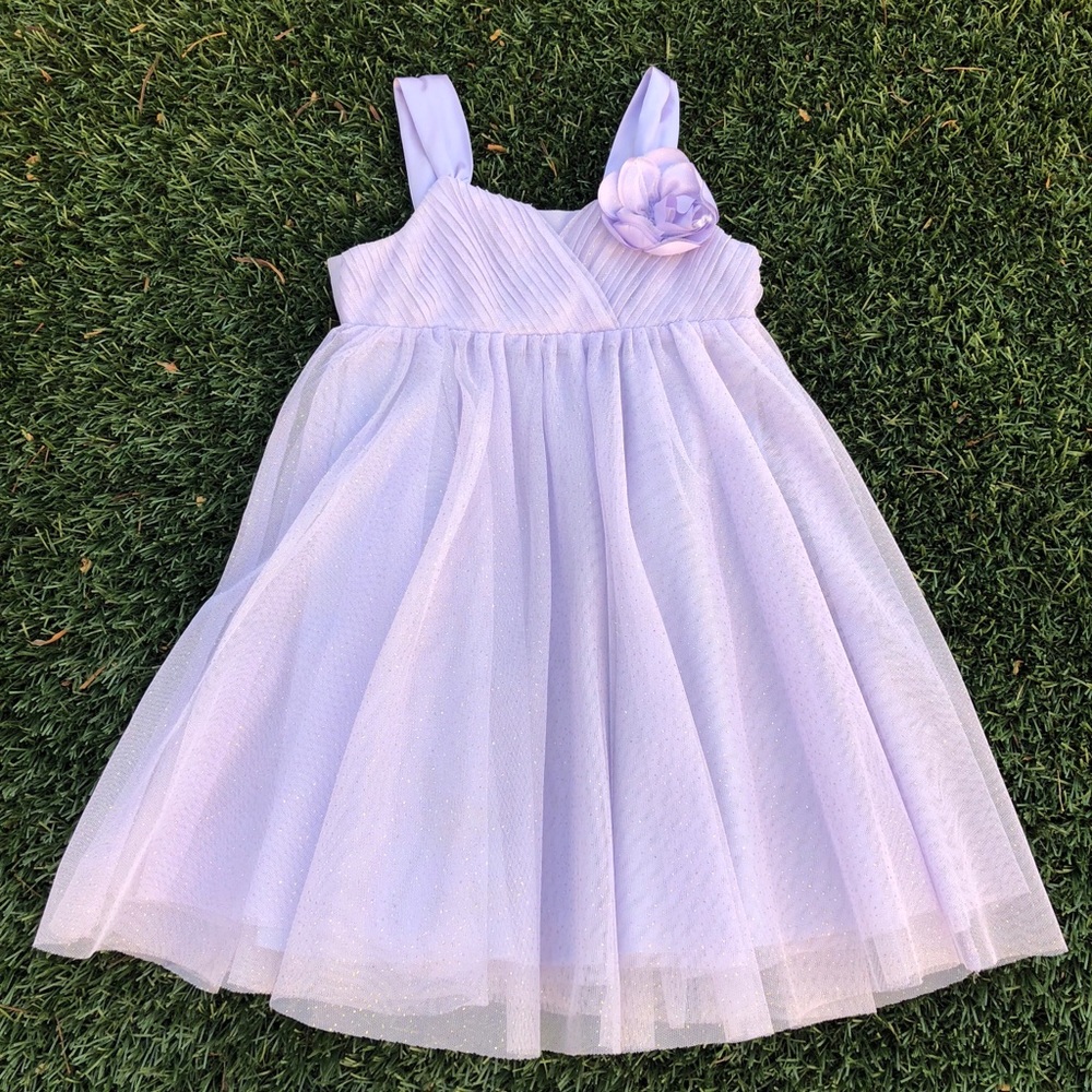 Formal violet dress - girls, 3-4 Y